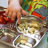 Innobaby - Plato Din Din Acero Inoxidable con tapa.