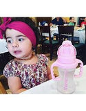 Thinkbaby - Thinkster straw bottle 9 Oz rosa.