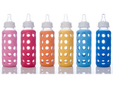 Lifefactory - Tetero de Vidrio con forro de silicona 9 oz.