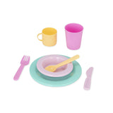 Play Circle - Juego de vajilla con platos y utensilios para niños (34 piezas)