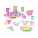 Play Circle - Juego de vajilla con platos y utensilios para niños (34 piezas)