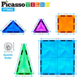 Picasso tiles - Bloques mini magneticos x 60 piezas